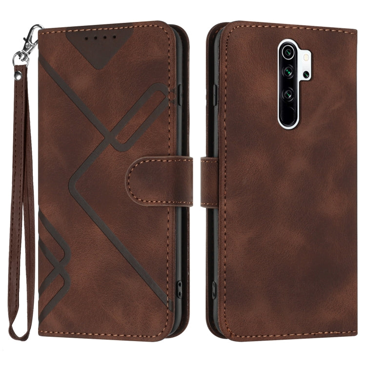 Line Pattern Skin Feel Leather Phone Case, For Xiaomi Redmi 9A/9AT/9i, For Xiaomi Redmi 9/9 Prime/Poco M2, For Xiaomi Mi 11 Lite 4G/5G, For Xiaomi Redmi Note 10 5G