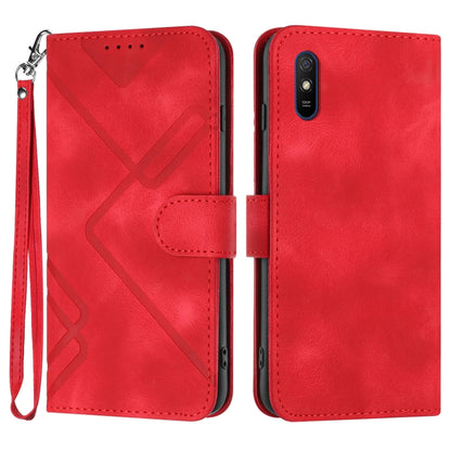 Line Pattern Skin Feel Leather Phone Case, For Xiaomi Redmi 9A/9AT/9i, For Xiaomi Redmi 9/9 Prime/Poco M2, For Xiaomi Mi 11 Lite 4G/5G, For Xiaomi Redmi Note 10 5G