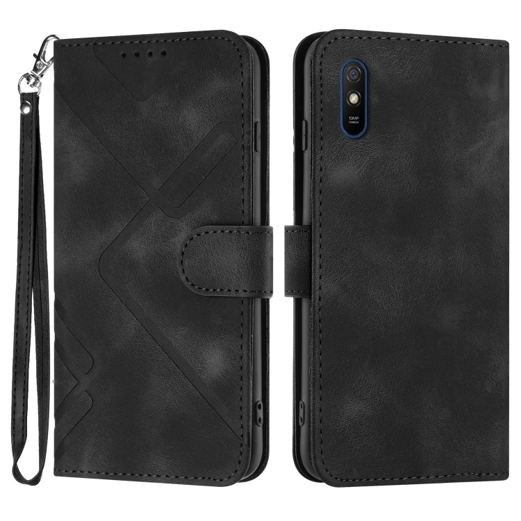 Line Pattern Skin Feel Leather Phone Case, For Xiaomi Redmi 9A/9AT/9i, For Xiaomi Redmi 9/9 Prime/Poco M2, For Xiaomi Mi 11 Lite 4G/5G, For Xiaomi Redmi Note 10 5G