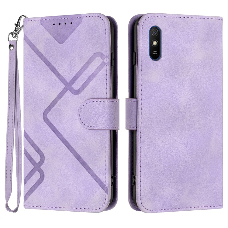 Line Pattern Skin Feel Leather Phone Case, For Xiaomi Redmi 9A/9AT/9i, For Xiaomi Redmi 9/9 Prime/Poco M2, For Xiaomi Mi 11 Lite 4G/5G, For Xiaomi Redmi Note 10 5G