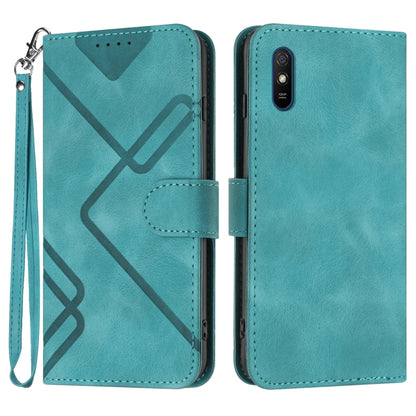 Line Pattern Skin Feel Leather Phone Case, For Xiaomi Redmi 9A/9AT/9i, For Xiaomi Redmi 9/9 Prime/Poco M2, For Xiaomi Mi 11 Lite 4G/5G, For Xiaomi Redmi Note 10 5G