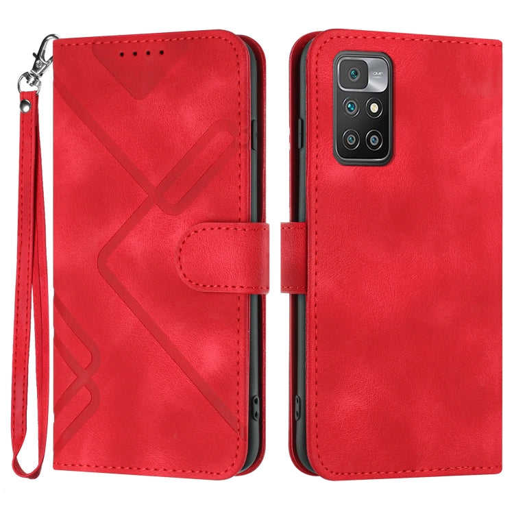 Line Pattern Skin Feel Leather Phone Case, For Xiaomi Redmi 10/10 2022/10 Prime, For Xiaomi Poco F3/11i/Redmi K40, For Xiaomi Redmi Note 11 4G Global, For Xiaomi 11T/11T Pro