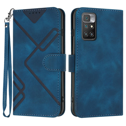 Line Pattern Skin Feel Leather Phone Case, For Xiaomi Redmi 10/10 2022/10 Prime, For Xiaomi Poco F3/11i/Redmi K40, For Xiaomi Redmi Note 11 4G Global, For Xiaomi 11T/11T Pro