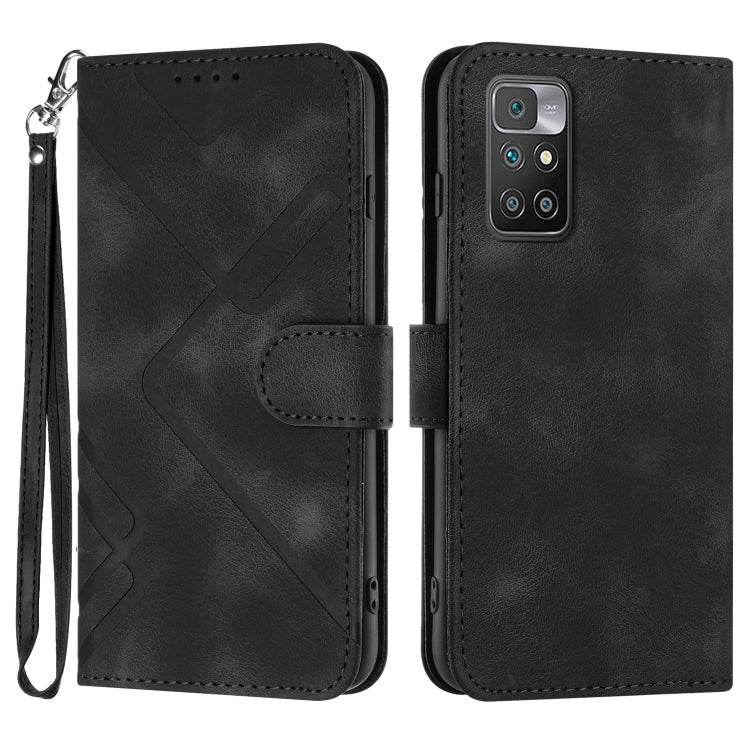 Line Pattern Skin Feel Leather Phone Case, For Xiaomi Redmi 10/10 2022/10 Prime, For Xiaomi Poco F3/11i/Redmi K40, For Xiaomi Redmi Note 11 4G Global, For Xiaomi 11T/11T Pro