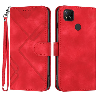 Line Pattern Skin Feel Leather Phone Case, For Xiaomi Redmi 10 Power, For Xiaomi Redmi 10A 4G, For Xiaomi Redmi 10C Global/10 India, For Xiaomi Redmi Note 11S 4G Global