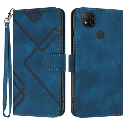 Line Pattern Skin Feel Leather Phone Case, For Xiaomi Redmi 10 Power, For Xiaomi Redmi 10A 4G, For Xiaomi Redmi 10C Global/10 India, For Xiaomi Redmi Note 11S 4G Global