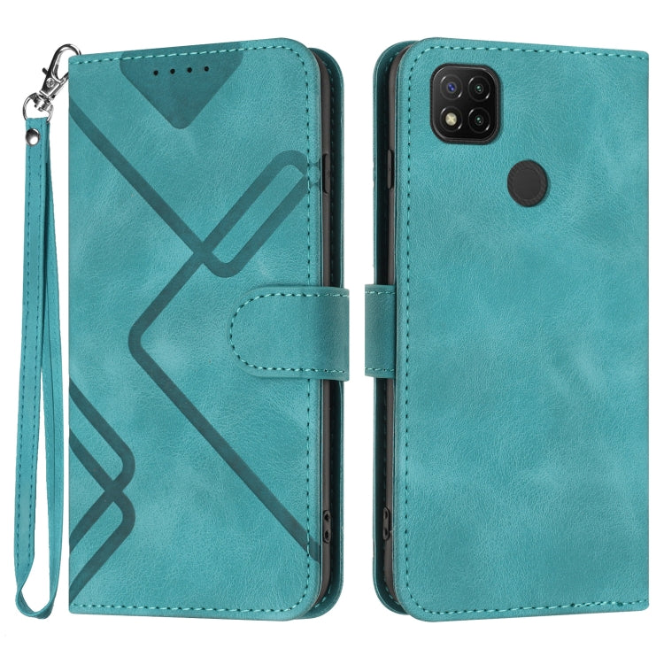 Line Pattern Skin Feel Leather Phone Case, For Xiaomi Redmi 10 Power, For Xiaomi Redmi 10A 4G, For Xiaomi Redmi 10C Global/10 India, For Xiaomi Redmi Note 11S 4G Global
