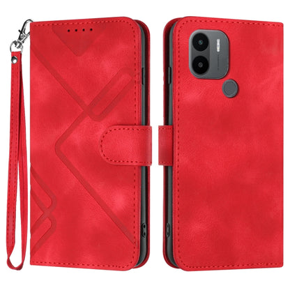 Line Pattern Skin Feel Leather Phone Case, For Xiaomi 13, For Xiaomi Redmi A1+, For Xiaomi Civi 2, For Xiaomi Redmi K50 Ultra/12T/12T Pro