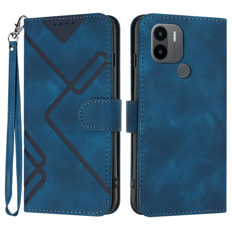 Line Pattern Skin Feel Leather Phone Case, For Xiaomi 13, For Xiaomi Redmi A1+, For Xiaomi Civi 2, For Xiaomi Redmi K50 Ultra/12T/12T Pro