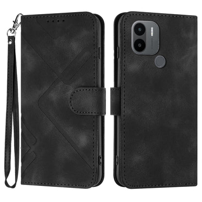 Line Pattern Skin Feel Leather Phone Case, For Xiaomi 13, For Xiaomi Redmi A1+, For Xiaomi Civi 2, For Xiaomi Redmi K50 Ultra/12T/12T Pro