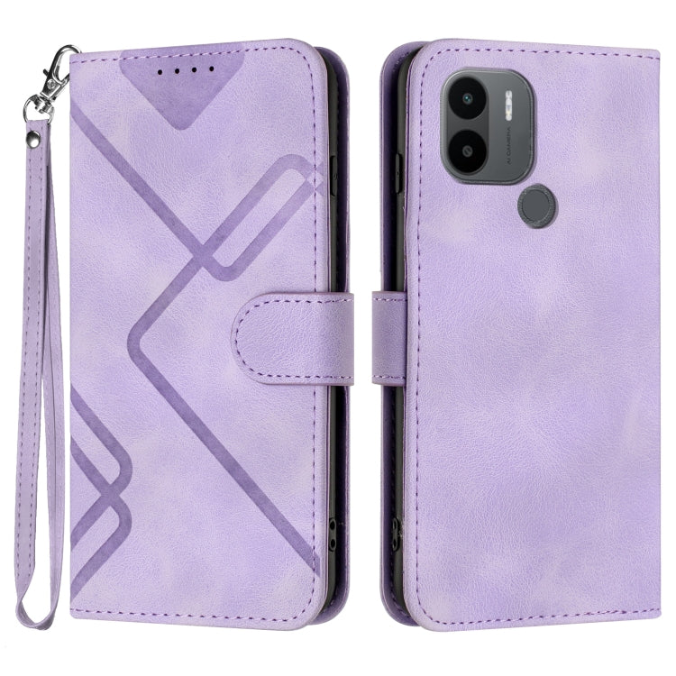 Line Pattern Skin Feel Leather Phone Case, For Xiaomi 13, For Xiaomi Redmi A1+, For Xiaomi Civi 2, For Xiaomi Redmi K50 Ultra/12T/12T Pro