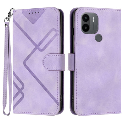 Line Pattern Skin Feel Leather Phone Case, For Xiaomi 13, For Xiaomi Redmi A1+, For Xiaomi Civi 2, For Xiaomi Redmi K50 Ultra/12T/12T Pro