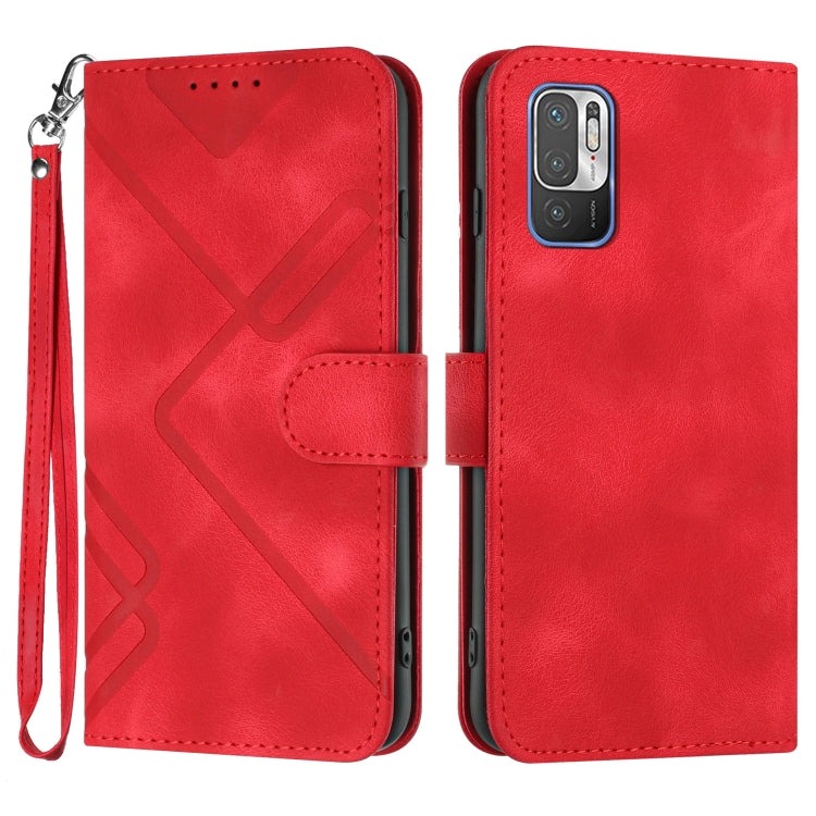 Line Pattern Skin Feel Leather Phone Case, For Xiaomi Redmi 9A/9AT/9i, For Xiaomi Redmi 9/9 Prime/Poco M2, For Xiaomi Mi 11 Lite 4G/5G, For Xiaomi Redmi Note 10 5G