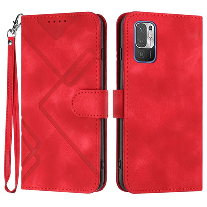 Line Pattern Skin Feel Leather Phone Case, For Xiaomi Redmi 9A/9AT/9i, For Xiaomi Redmi 9/9 Prime/Poco M2, For Xiaomi Mi 11 Lite 4G/5G, For Xiaomi Redmi Note 10 5G