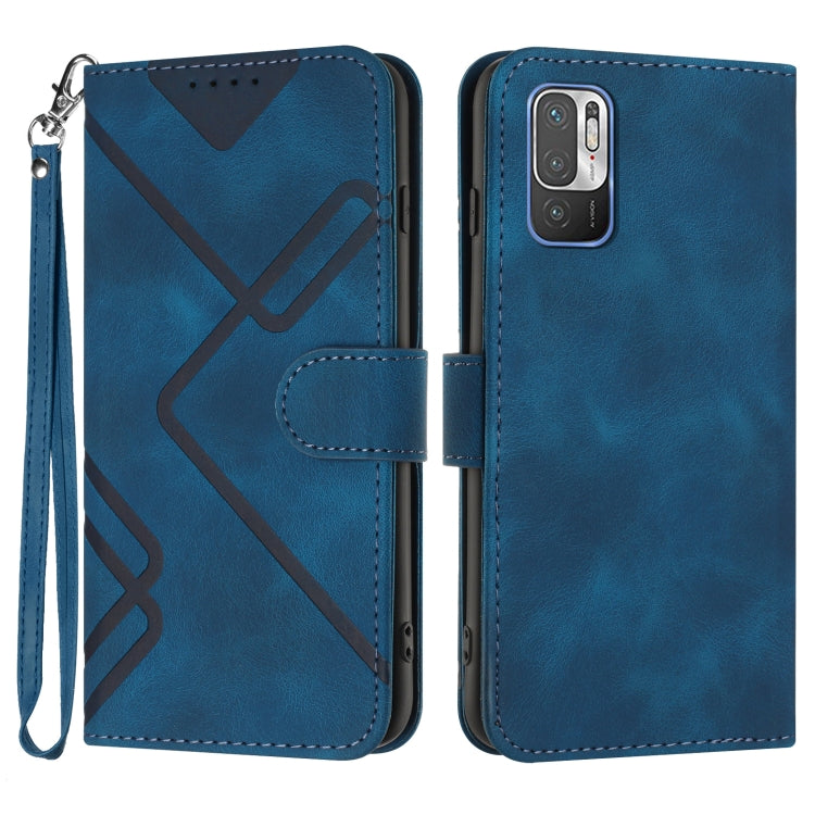 Line Pattern Skin Feel Leather Phone Case, For Xiaomi Redmi 9A/9AT/9i, For Xiaomi Redmi 9/9 Prime/Poco M2, For Xiaomi Mi 11 Lite 4G/5G, For Xiaomi Redmi Note 10 5G