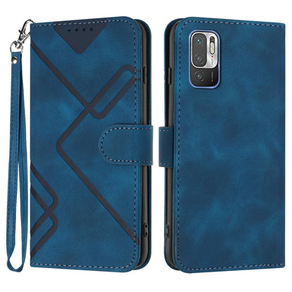 Line Pattern Skin Feel Leather Phone Case, For Xiaomi Redmi 9A/9AT/9i, For Xiaomi Redmi 9/9 Prime/Poco M2, For Xiaomi Mi 11 Lite 4G/5G, For Xiaomi Redmi Note 10 5G