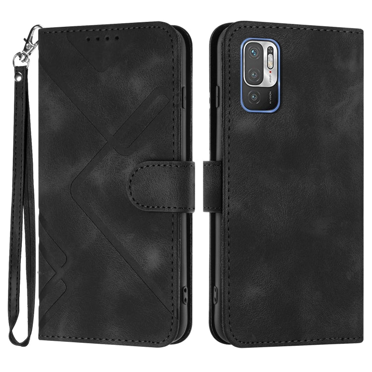 Line Pattern Skin Feel Leather Phone Case, For Xiaomi Redmi 9A/9AT/9i, For Xiaomi Redmi 9/9 Prime/Poco M2, For Xiaomi Mi 11 Lite 4G/5G, For Xiaomi Redmi Note 10 5G