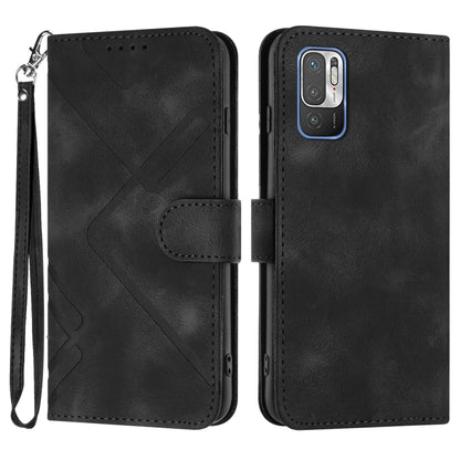 Line Pattern Skin Feel Leather Phone Case, For Xiaomi Redmi 9A/9AT/9i, For Xiaomi Redmi 9/9 Prime/Poco M2, For Xiaomi Mi 11 Lite 4G/5G, For Xiaomi Redmi Note 10 5G