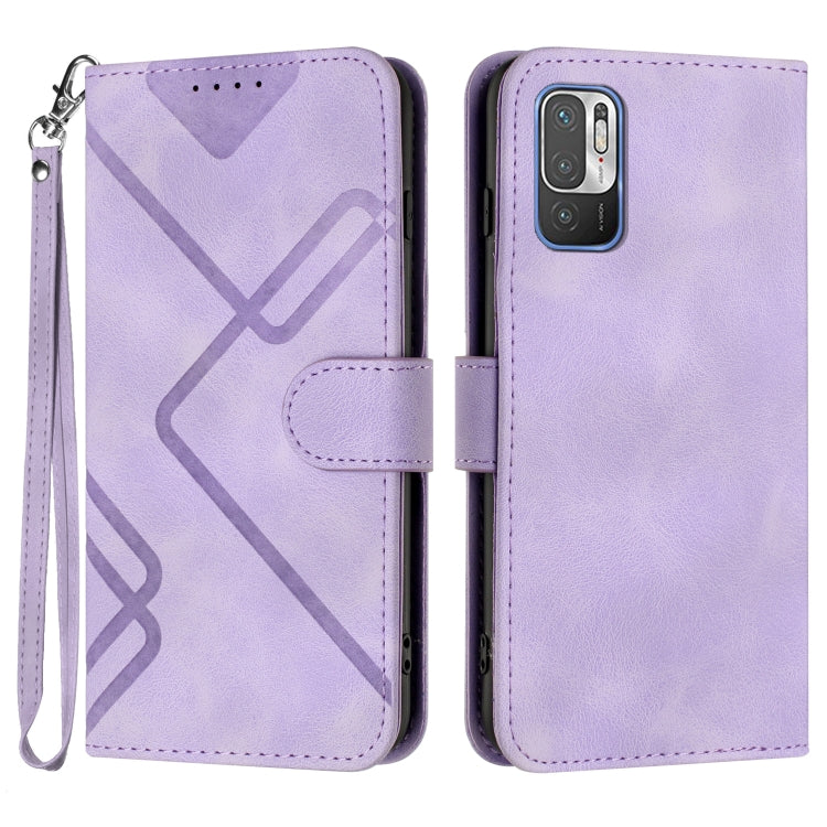 Line Pattern Skin Feel Leather Phone Case, For Xiaomi Redmi 9A/9AT/9i, For Xiaomi Redmi 9/9 Prime/Poco M2, For Xiaomi Mi 11 Lite 4G/5G, For Xiaomi Redmi Note 10 5G