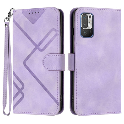Line Pattern Skin Feel Leather Phone Case, For Xiaomi Redmi 9A/9AT/9i, For Xiaomi Redmi 9/9 Prime/Poco M2, For Xiaomi Mi 11 Lite 4G/5G, For Xiaomi Redmi Note 10 5G