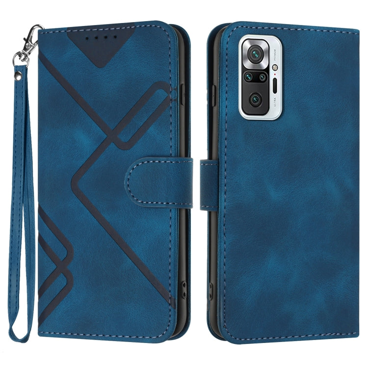 Line Pattern Skin Feel Leather Phone Case, For Xiaomi Redmi Note 10S 4G Global, For Xiaomi Redmi Note 10 Pro Max, For Xiaomi Redmi Note 10 Pro 4G Global, For Xiaomi Redmi Note 10 4G Global