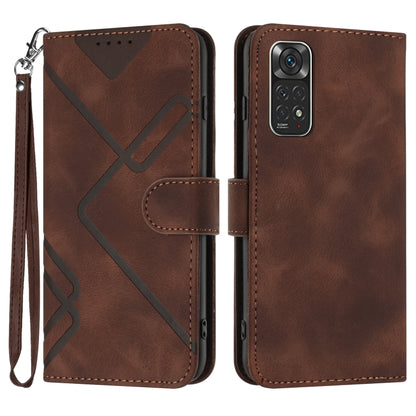 Line Pattern Skin Feel Leather Phone Case, For Xiaomi Redmi 10/10 2022/10 Prime, For Xiaomi Poco F3/11i/Redmi K40, For Xiaomi Redmi Note 11 4G Global, For Xiaomi 11T/11T Pro