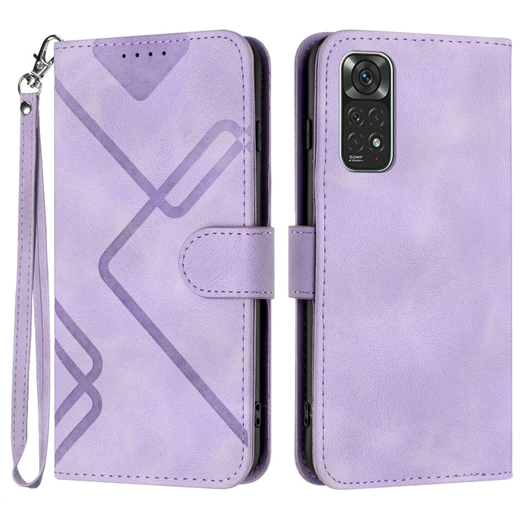 Line Pattern Skin Feel Leather Phone Case, For Xiaomi Redmi 10/10 2022/10 Prime, For Xiaomi Poco F3/11i/Redmi K40, For Xiaomi Redmi Note 11 4G Global, For Xiaomi 11T/11T Pro