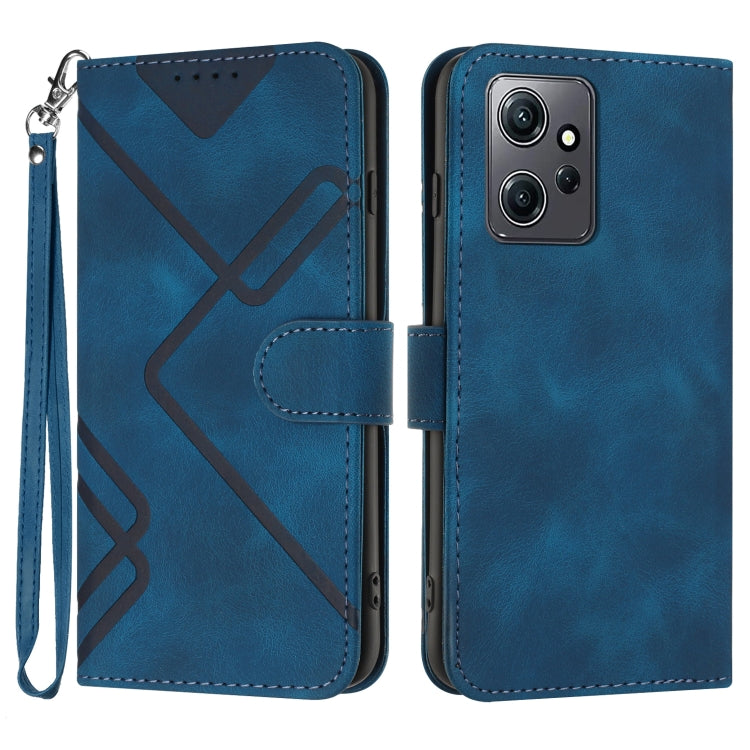 Line Pattern Skin Feel Leather Phone Case, For Xiaomi Redmi Note 12 4G Global, For Xiaomi Redmi Note 12 Pro+ 4G/5G Global, For Xiaomi Redmi Note 12 5G Global, For Xiaomi 13 Pro