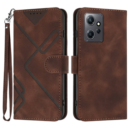 Line Pattern Skin Feel Leather Phone Case, For Xiaomi Redmi Note 12 4G Global, For Xiaomi Redmi Note 12 Pro+ 4G/5G Global, For Xiaomi Redmi Note 12 5G Global, For Xiaomi 13 Pro