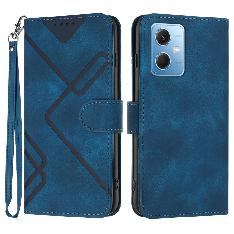 Line Pattern Skin Feel Leather Phone Case, For Xiaomi Redmi Note 12 4G Global, For Xiaomi Redmi Note 12 Pro+ 4G/5G Global, For Xiaomi Redmi Note 12 5G Global, For Xiaomi 13 Pro