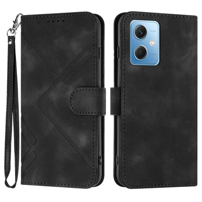 Line Pattern Skin Feel Leather Phone Case, For Xiaomi Redmi Note 12 4G Global, For Xiaomi Redmi Note 12 Pro+ 4G/5G Global, For Xiaomi Redmi Note 12 5G Global, For Xiaomi 13 Pro