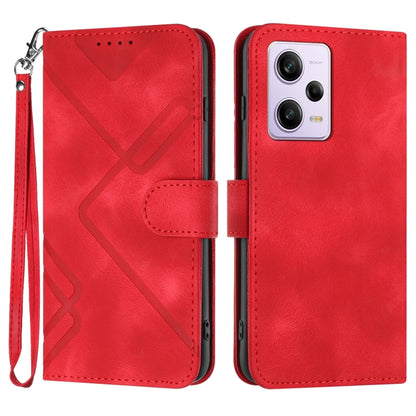 Line Pattern Skin Feel Leather Phone Case, For Xiaomi 14 Pro, For Xiaomi 14, For Xiaomi Redmi K70, For Xiaomi Redmi Note 12 Pro 4G/5G Global