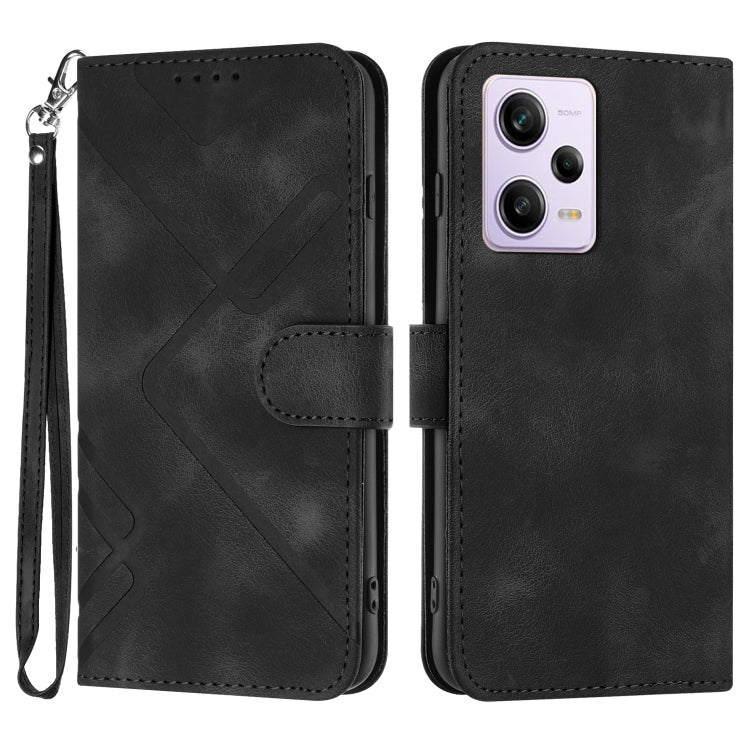 Line Pattern Skin Feel Leather Phone Case, For Xiaomi 14 Pro, For Xiaomi 14, For Xiaomi Redmi K70, For Xiaomi Redmi Note 12 Pro 4G/5G Global