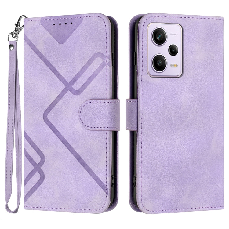 Line Pattern Skin Feel Leather Phone Case, For Xiaomi 14 Pro, For Xiaomi 14, For Xiaomi Redmi K70, For Xiaomi Redmi Note 12 Pro 4G/5G Global