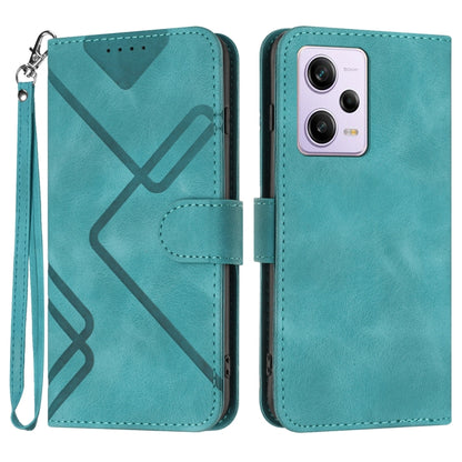 Line Pattern Skin Feel Leather Phone Case, For Xiaomi Redmi Note 12 4G Global, For Xiaomi Redmi Note 12 Pro+ 4G/5G Global, For Xiaomi Redmi Note 12 5G Global, For Xiaomi 13 Pro