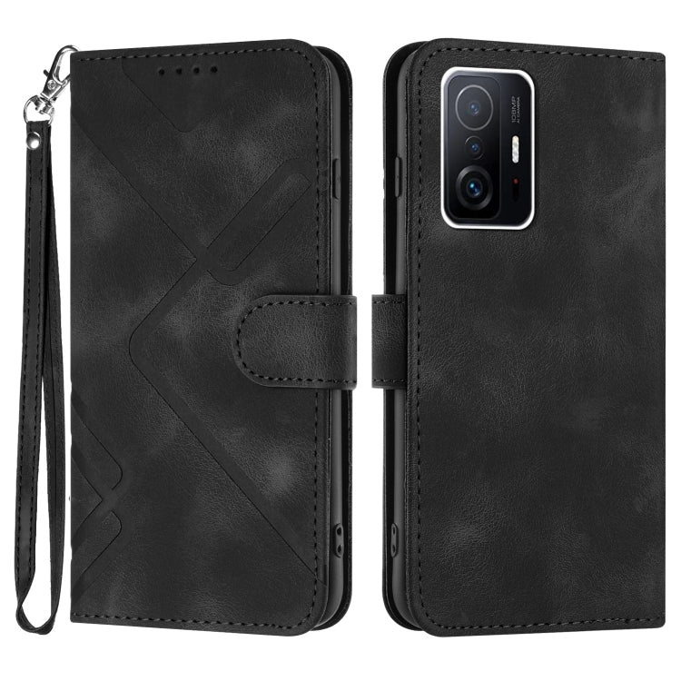 Line Pattern Skin Feel Leather Phone Case, For Xiaomi Redmi 10/10 2022/10 Prime, For Xiaomi Poco F3/11i/Redmi K40, For Xiaomi Redmi Note 11 4G Global, For Xiaomi 11T/11T Pro