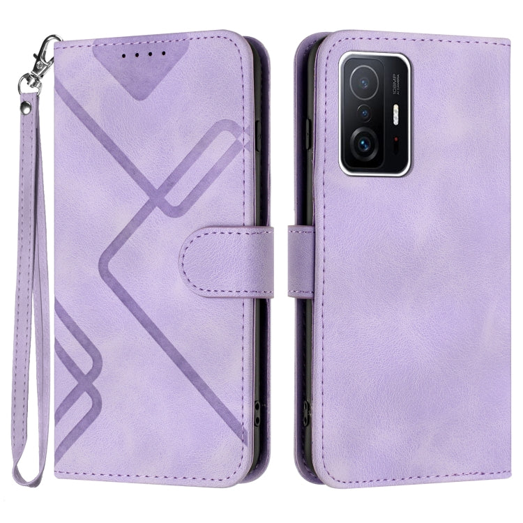 Line Pattern Skin Feel Leather Phone Case, For Xiaomi Redmi 10/10 2022/10 Prime, For Xiaomi Poco F3/11i/Redmi K40, For Xiaomi Redmi Note 11 4G Global, For Xiaomi 11T/11T Pro