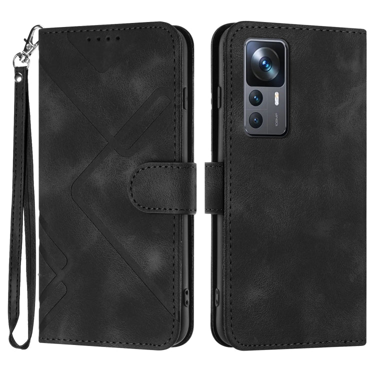 Line Pattern Skin Feel Leather Phone Case, For Xiaomi 13, For Xiaomi Redmi A1+, For Xiaomi Civi 2, For Xiaomi Redmi K50 Ultra/12T/12T Pro