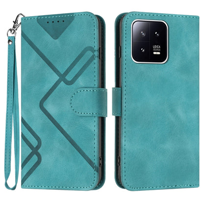 Line Pattern Skin Feel Leather Phone Case, For Xiaomi 13, For Xiaomi Redmi A1+, For Xiaomi Civi 2, For Xiaomi Redmi K50 Ultra/12T/12T Pro