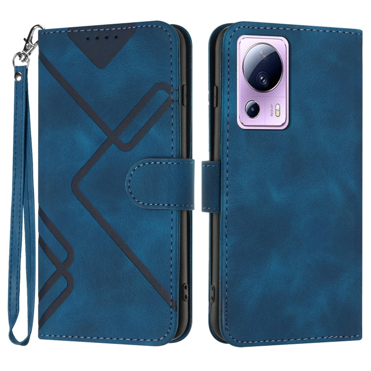 Line Pattern Skin Feel Leather Phone Case, For Xiaomi 13, For Xiaomi Redmi A1+, For Xiaomi Civi 2, For Xiaomi Redmi K50 Ultra/12T/12T Pro