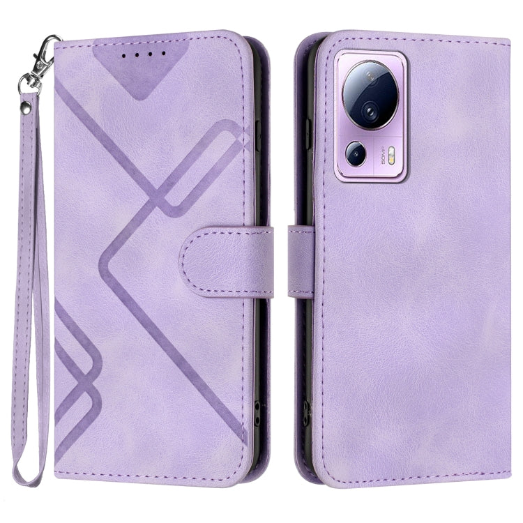 Line Pattern Skin Feel Leather Phone Case, For Xiaomi 13, For Xiaomi Redmi A1+, For Xiaomi Civi 2, For Xiaomi Redmi K50 Ultra/12T/12T Pro