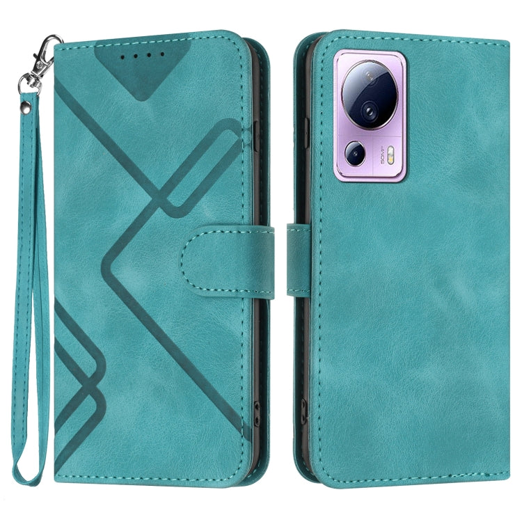 Line Pattern Skin Feel Leather Phone Case, For Xiaomi 13, For Xiaomi Redmi A1+, For Xiaomi Civi 2, For Xiaomi Redmi K50 Ultra/12T/12T Pro