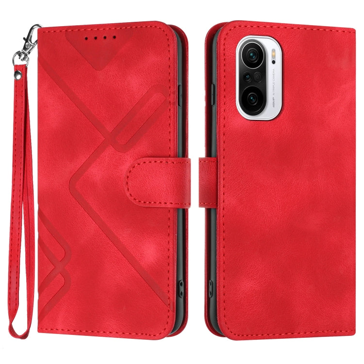 Line Pattern Skin Feel Leather Phone Case, For Xiaomi Redmi 10/10 2022/10 Prime, For Xiaomi Poco F3/11i/Redmi K40, For Xiaomi Redmi Note 11 4G Global, For Xiaomi 11T/11T Pro