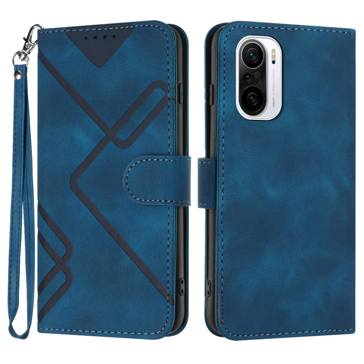 Line Pattern Skin Feel Leather Phone Case, For Xiaomi Redmi 10/10 2022/10 Prime, For Xiaomi Poco F3/11i/Redmi K40, For Xiaomi Redmi Note 11 4G Global, For Xiaomi 11T/11T Pro