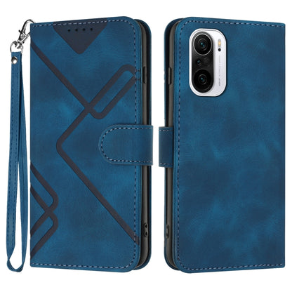 Line Pattern Skin Feel Leather Phone Case, For Xiaomi Redmi 10/10 2022/10 Prime, For Xiaomi Poco F3/11i/Redmi K40, For Xiaomi Redmi Note 11 4G Global, For Xiaomi 11T/11T Pro