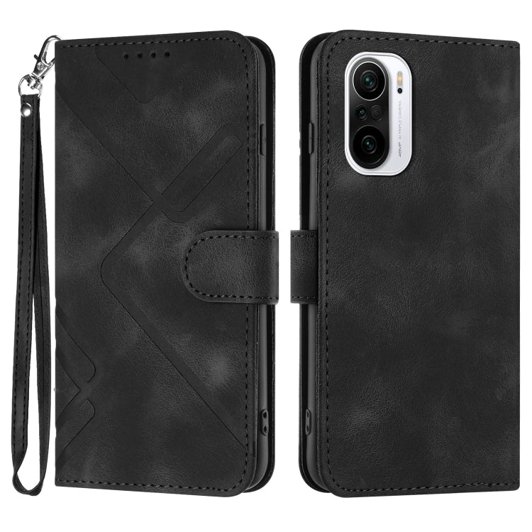 Line Pattern Skin Feel Leather Phone Case, For Xiaomi Redmi 10/10 2022/10 Prime, For Xiaomi Poco F3/11i/Redmi K40, For Xiaomi Redmi Note 11 4G Global, For Xiaomi 11T/11T Pro