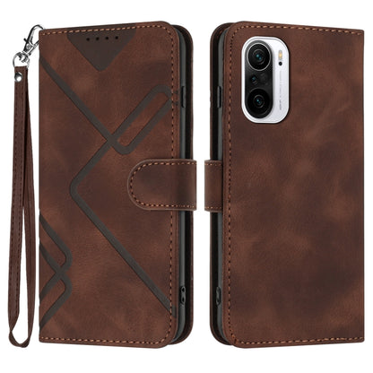 Line Pattern Skin Feel Leather Phone Case, For Xiaomi Redmi 10/10 2022/10 Prime, For Xiaomi Poco F3/11i/Redmi K40, For Xiaomi Redmi Note 11 4G Global, For Xiaomi 11T/11T Pro