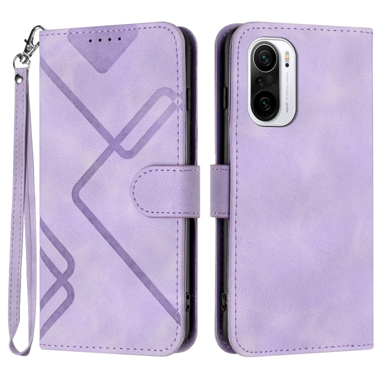 Line Pattern Skin Feel Leather Phone Case, For Xiaomi Redmi 10/10 2022/10 Prime, For Xiaomi Poco F3/11i/Redmi K40, For Xiaomi Redmi Note 11 4G Global, For Xiaomi 11T/11T Pro