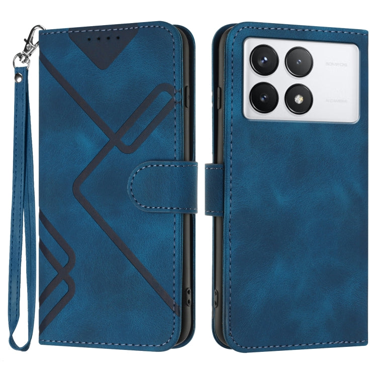 Line Pattern Skin Feel Leather Phone Case, For Xiaomi 14 Pro, For Xiaomi 14, For Xiaomi Redmi K70, For Xiaomi Redmi Note 12 Pro 4G/5G Global
