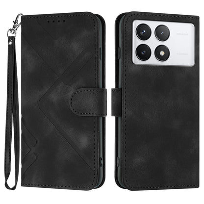 Line Pattern Skin Feel Leather Phone Case, For Xiaomi 14 Pro, For Xiaomi 14, For Xiaomi Redmi K70, For Xiaomi Redmi Note 12 Pro 4G/5G Global